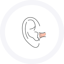 Invisible-In-the-Canal hearing aid illustration